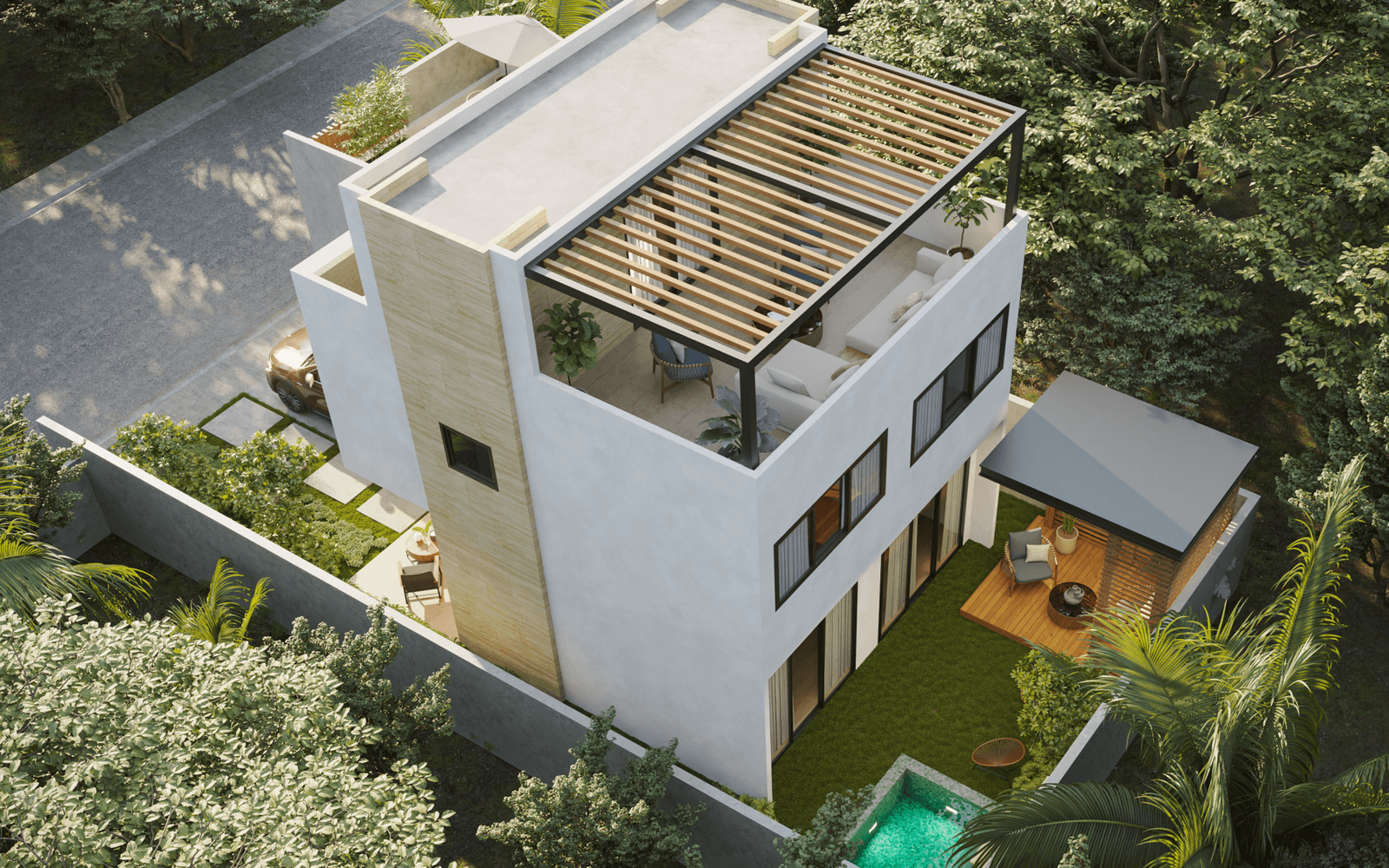 Ecos Yard: Casas de 3 Habitaciones con Patio en la Av. Ecológica, Santo Domingo Este — fotografía 4